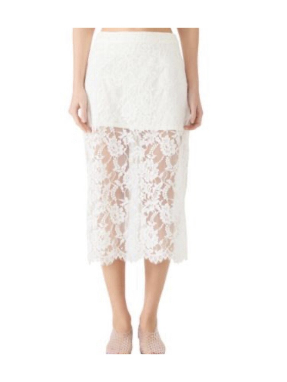 NWT Steve Madden Size 8 White Lace Skirt